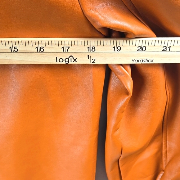 French Connection Womens Crolenda Vegan Leather Glazed Ginger Blouce Sz 4 - NWT - Picture 10 of 11